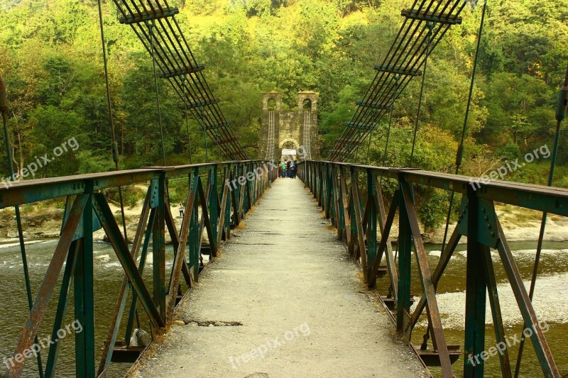 Pedestrian Bridge Footbridge Suspension Bridge Bridge Small