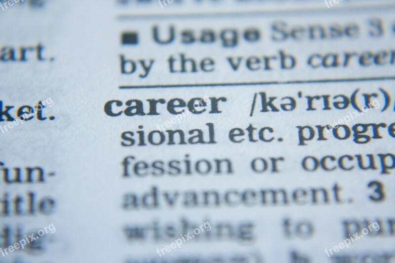 Career Word Dictionary Knowledge Definition