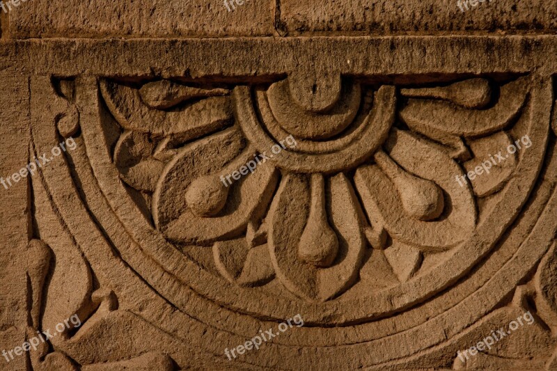 Stone Carvings Engraving Facade Indian India