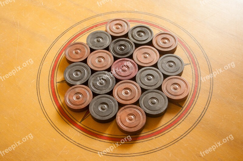 Carrom Karrom Table Game Game Pieces