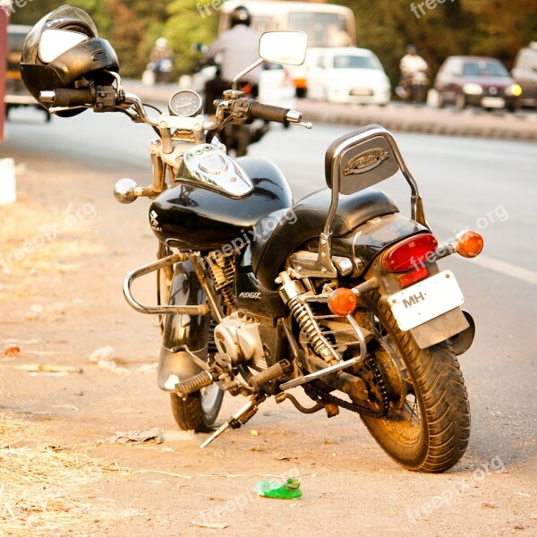 Motorbike Bike Standing Road Chopper