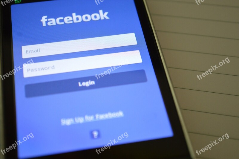 Facebook Login Phone Smartphone Mobile