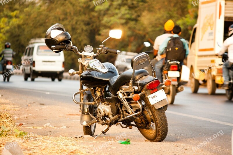 Motorbike Bike Standing Road Chopper