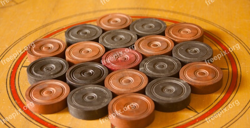 Carrom Karrom Table Game Game Pieces