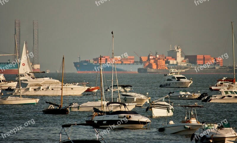 Sea Boats Yachts Sailboats Harbor