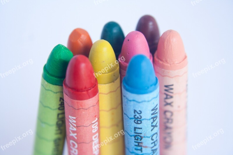 Crayons Spectrum Colors School Education