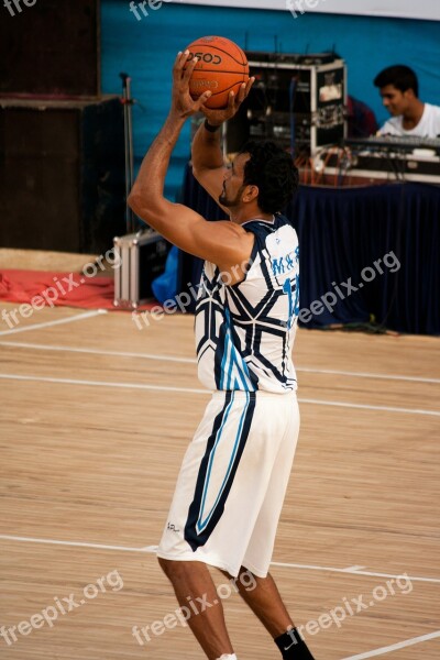 Basketball Player Sports Ball Throw