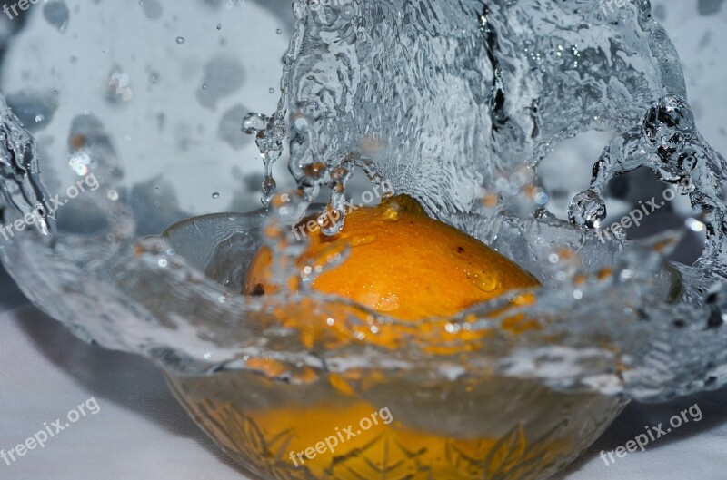 Mango Water Splashing Drop Fresh