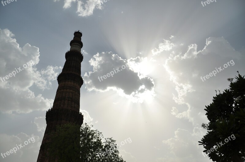 Qutub Minar New Delhi Monument Tower Minaret