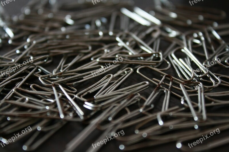 Paper-clips Paper Clips Office Stationery Metal