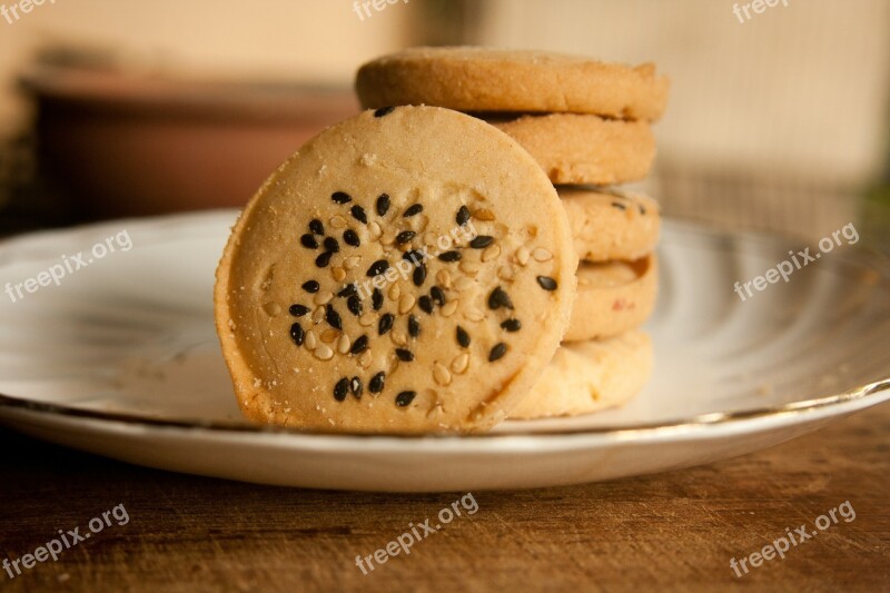 Cookies Baked Biscuits Sweets Snack