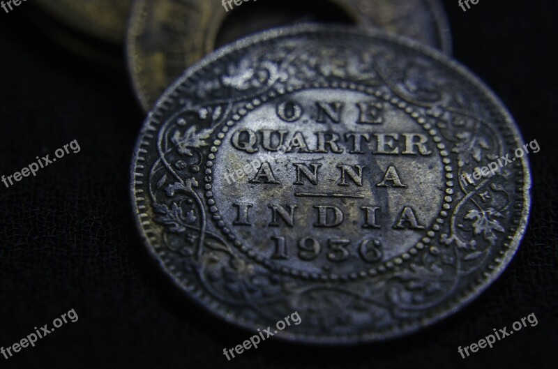 Anna Quarter Currency Old Coin