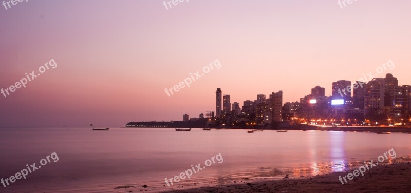 Mumbai Bombay Cityscape Skyline Sea