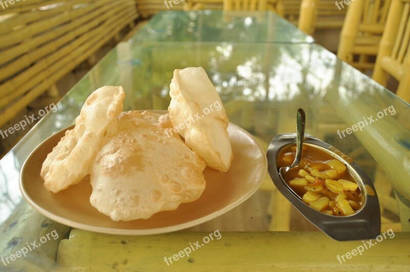 Puris Indian Food Hot Fried