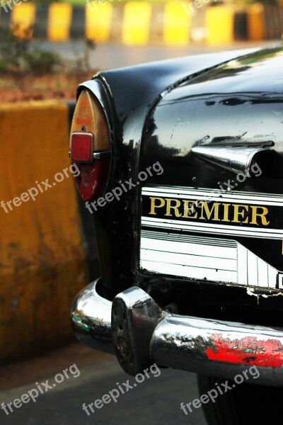 Taxi Mumbai Rear Light Asia India