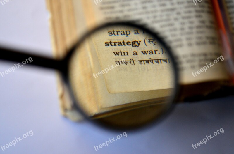 Strategy Dictionary Magnifier Magnifying Glass Loupe