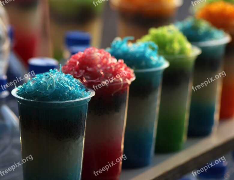 Falooda Beverage Color Indian Cups