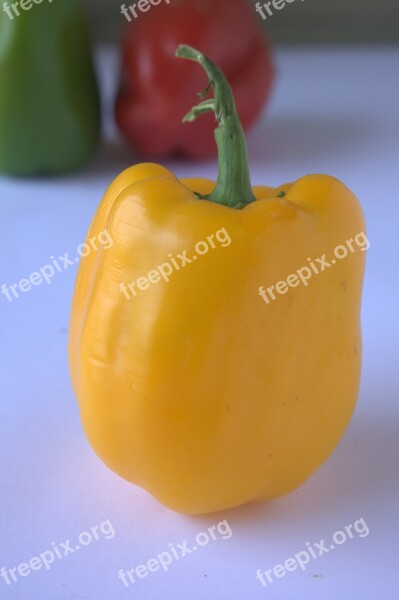 Pepper Yellow Capsicum Bell Pepper Vegetable