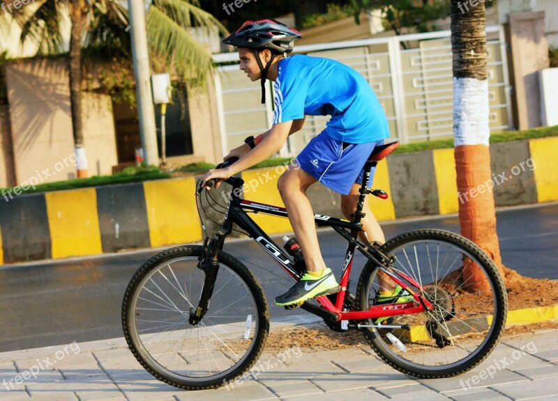 Bicycle Rider Child Boy Leisure