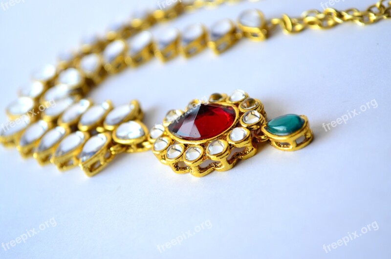 Necklace Indian Jewelry Gold Luxury