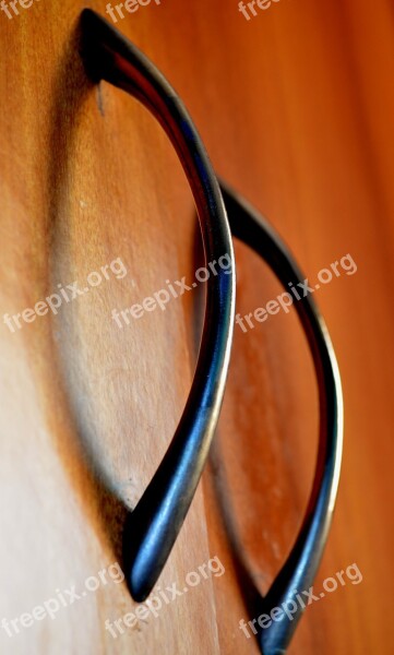 Door Handle Metallic Wood Free Photos