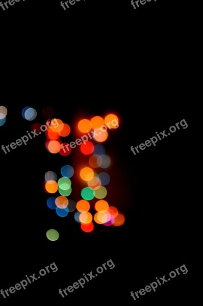 Bokeh Lights Dark Blur Abstract