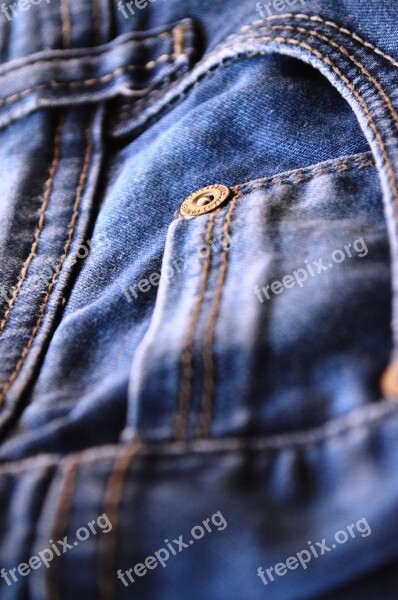 Jeans Blue Pocket Fashion Clothing