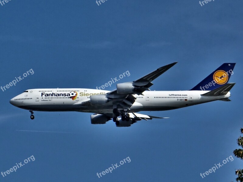 Boeing Lufthansa 747 Aircraft Airline World Cup 2014