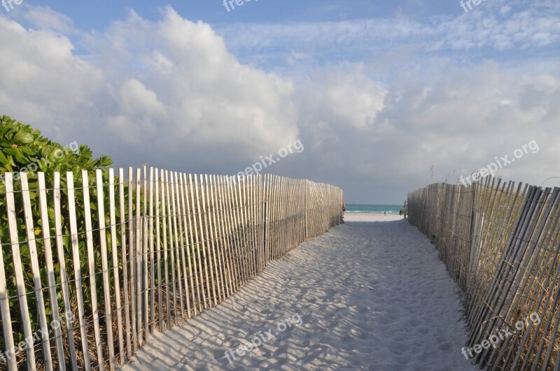 Miami Beach Fence Free Photos