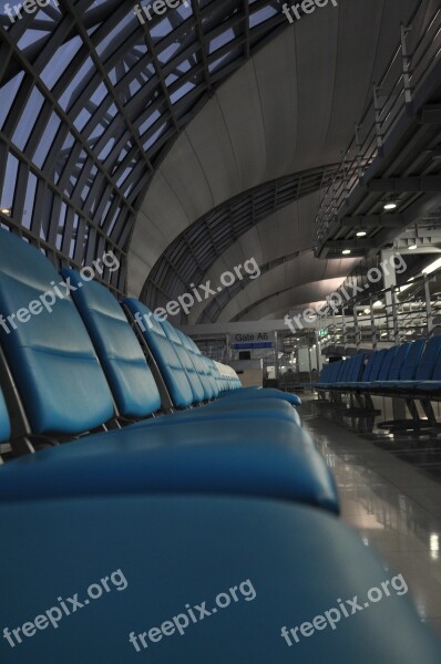 Airport Waiting Area Chairs Seats Travel