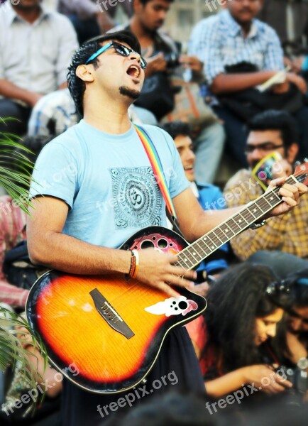 Guitar Guitarist Guy Playing Musician