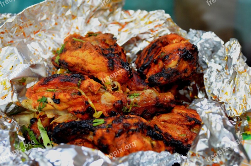 Chicken Roasted Indian Fast Food Bbq