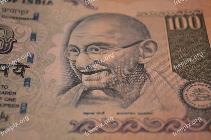 Rupees Banknote Mahatma Gandhi Money Currency