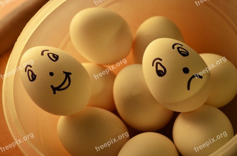 Eggs Expression Happy Sad Emoticons