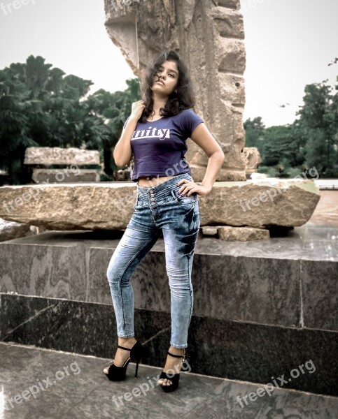 Model Indian Fashion Girl Female