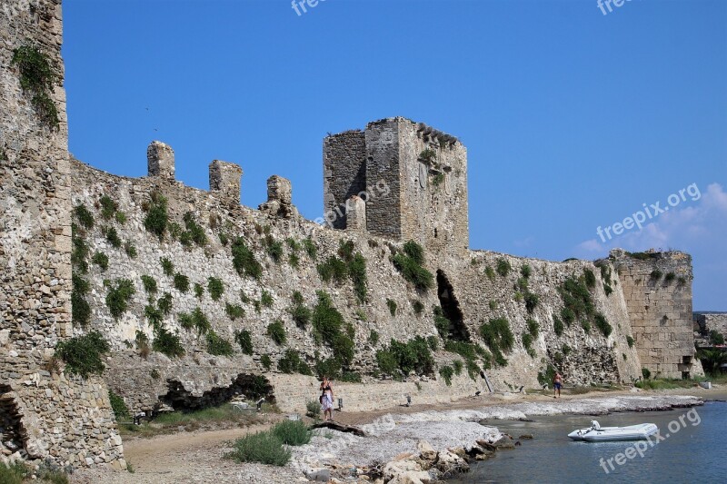 Methoni Greece Castle Fortress Stones