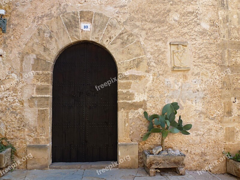 Spain Door Cactus Building Facade