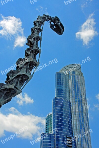 Dinosaur Sculpture Animal Artwork Chicago