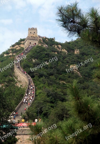 Great Wall Beijing China Sky