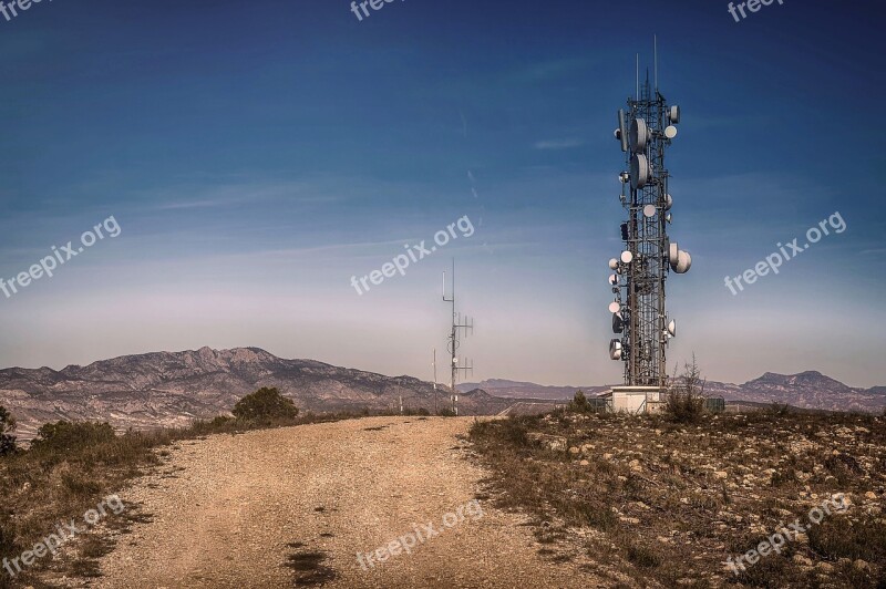 Telecommunications Tower Tower Telecommunications Transmitter Landscape