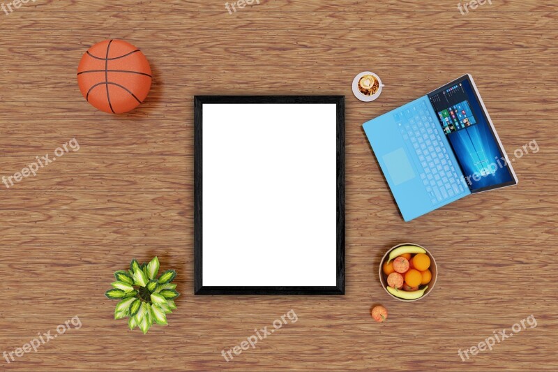 Basketball Poster Mockup Interior Plant