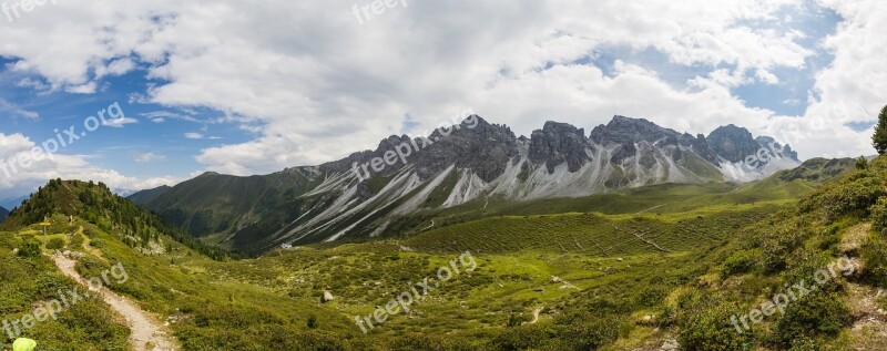 Panorama Kalkkögel Tyrol Sediments Stubai Alps