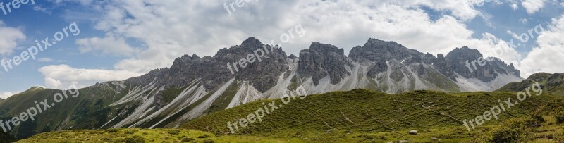 Panorama Kalkkögel Tyrol Sediments Stubai Alps