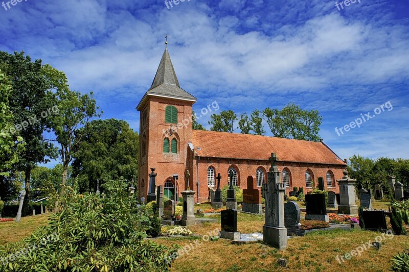 Church Timmel Sky Idyll Landscape