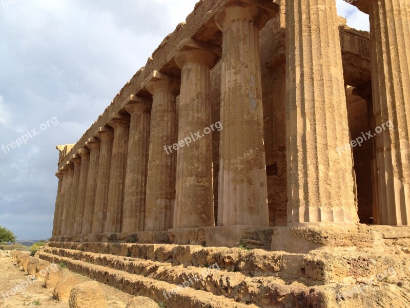 Agrigento Sicily Architecture Temple Italy