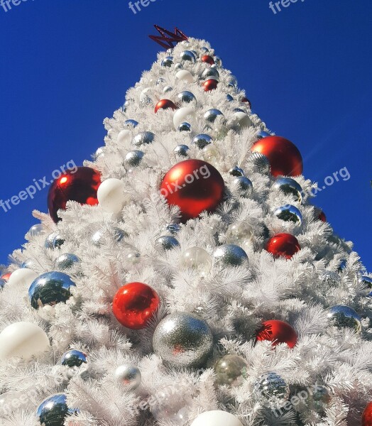 Christmas Tree Los Angeles White Christmas Decorations Red