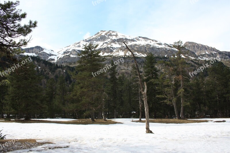 Snow Hiking Gavarnie Winter Mountain