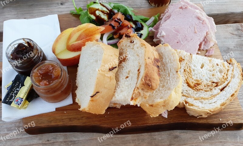 Food Meal Ploughmans Bread Platter