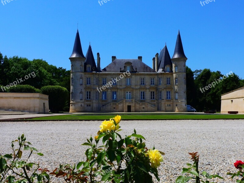 Castle France Wine Bordeaux Architecture