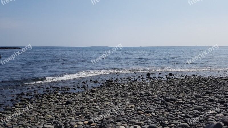 Beach Jeju Island Gravel Sea Republic Of Korea